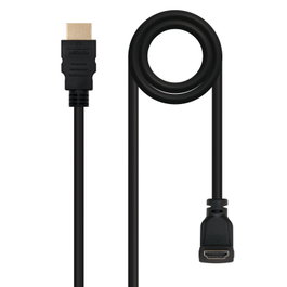 Nanocable Cable HDMI Acodado V1.4 de 1,8 m, Negro
