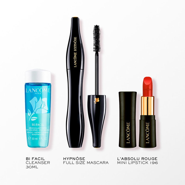 Lancôme Hypnose Makeup set : Mascara 6.2 ml + Biphasic Makeup Remover 30 ml + Lipstick Lancôme Hypnose Makeup set : Mascara 6.2 ml + Biphasic Makeup Remover 30 ml + Lipstick