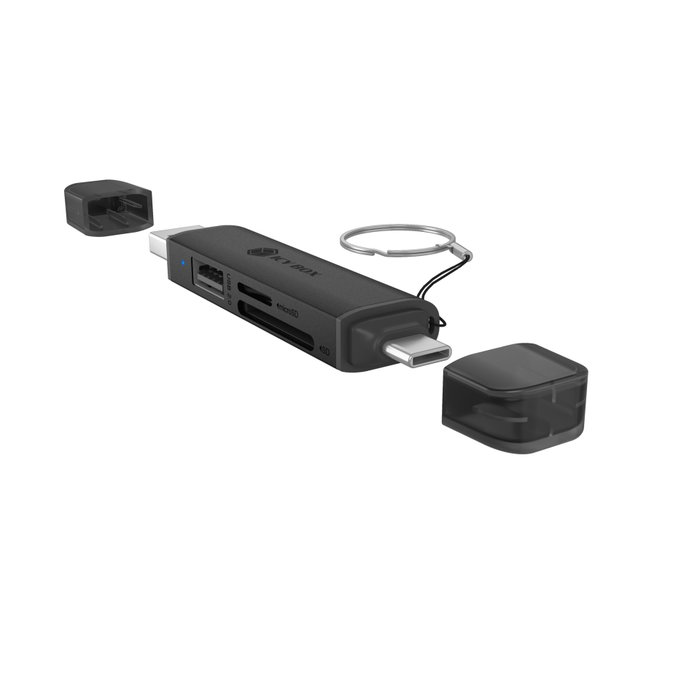ICY BOX IB-CR203-CU3 Lector de tarjetas 3 en 1 USB 3.2 Gen 1 Type-A/Type-C
