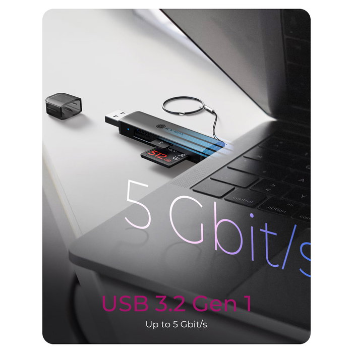 ICY BOX IB-CR203-CU3 Lector de tarjetas 3 en 1 USB-C y USB-A