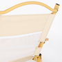 Aktive Silla plegable baja glamping crema aluminio con bolsillo