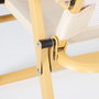 Aktive Silla plegable baja glamping crema aluminio con bolsillo