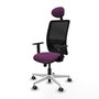 PIQUERAS Y CRESPO Silla de oficina Zulema con mecanismo Sincro, Morado y Negro