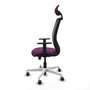 PIQUERAS Y CRESPO Silla de oficina Zulema con mecanismo Sincro, Morado y Negro