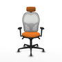 PIQUERAS Y CRESPO Silla de oficina Jorquera Naranja y Blanco