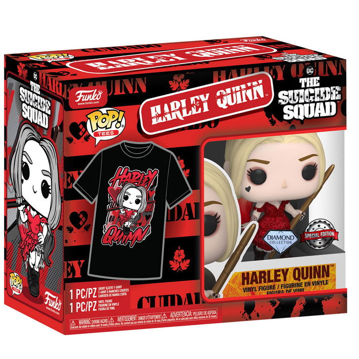 Funko Set Figura POP & Tee DC Comics Escuadron Suicida Harley Quinn
