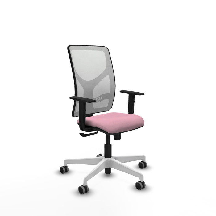 PIQUERAS Y CRESPO Silla de oficina Motilla Rosa y Blanco PIQUERAS Y CRESPO Silla de oficina Motilla Rosa y Blanco