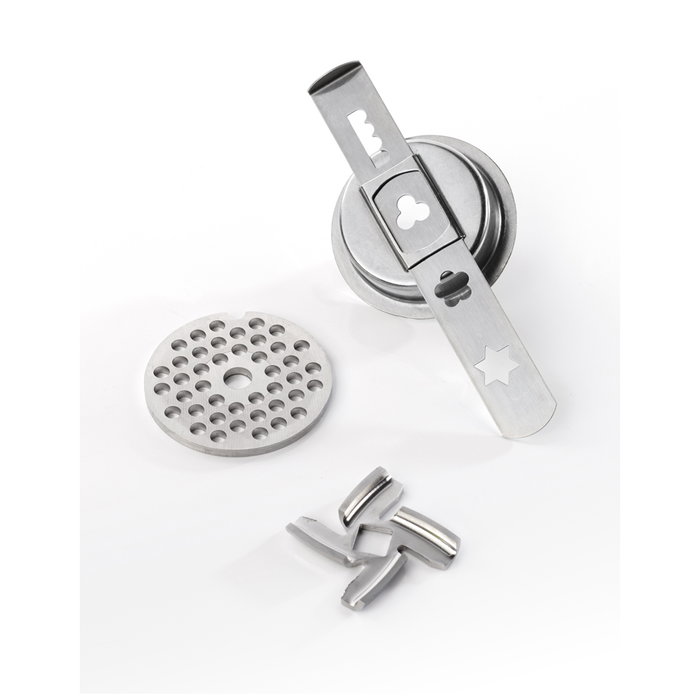 GSW Picadora Carne y Repostería 3 Unidades (Nº 8) con Cuchilla Acero Inoxidable y Disco Perforado