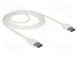 DeLOCK Cable USB 2.0 Tipo A a Tipo A 2 m Blanco 85194