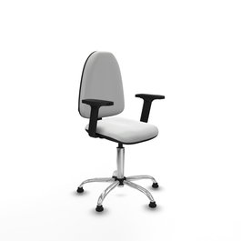 PIQUERAS Y CRESPO Silla de oficina Aýna Blanca con Brazos 2D