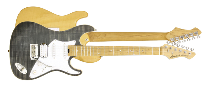Guitarra Eléctrica Aria St 714-Mk2-Fullerton Negra Translúcida Guitarra Eléctrica Aria St 714-Mk2-Fullerton Negra Translúcida