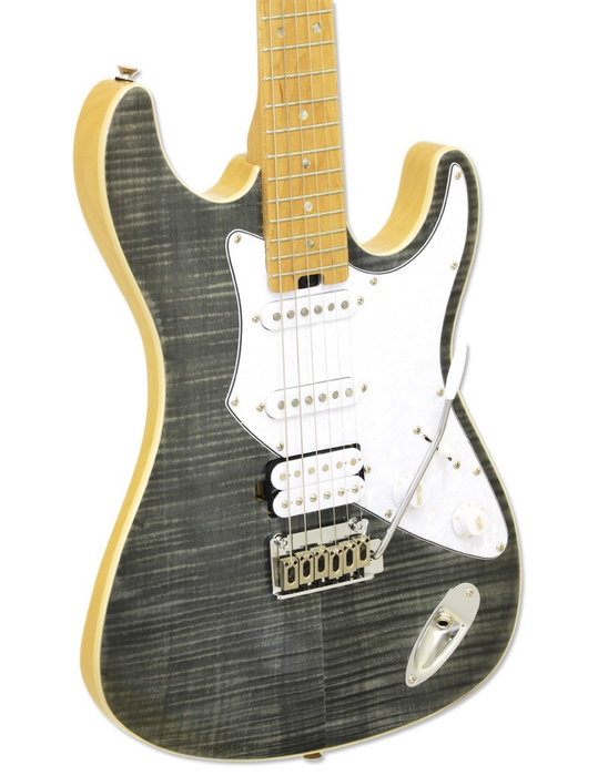 Guitarra Eléctrica Aria St 714-Mk2-Fullerton Negra Translúcida Guitarra Eléctrica Aria St 714-Mk2-Fullerton Negra Translúcida