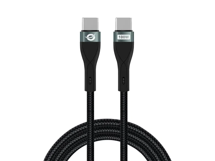 Conceptronic ETTA01B20 Cable USB C Macho a USB C Macho 2m, PD 3.0 100W, USB 2.0 480 Mbps, Color Negro