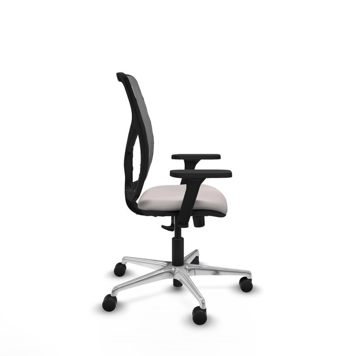 PIQUERAS Y CRESPO Silla de oficina Motilla con mecanismo Sincro, Blanco y Gris