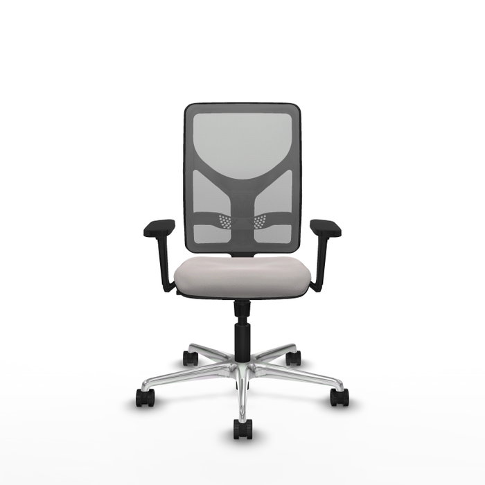 PIQUERAS Y CRESPO Silla de oficina Motilla con mecanismo Sincro, Blanco y Gris