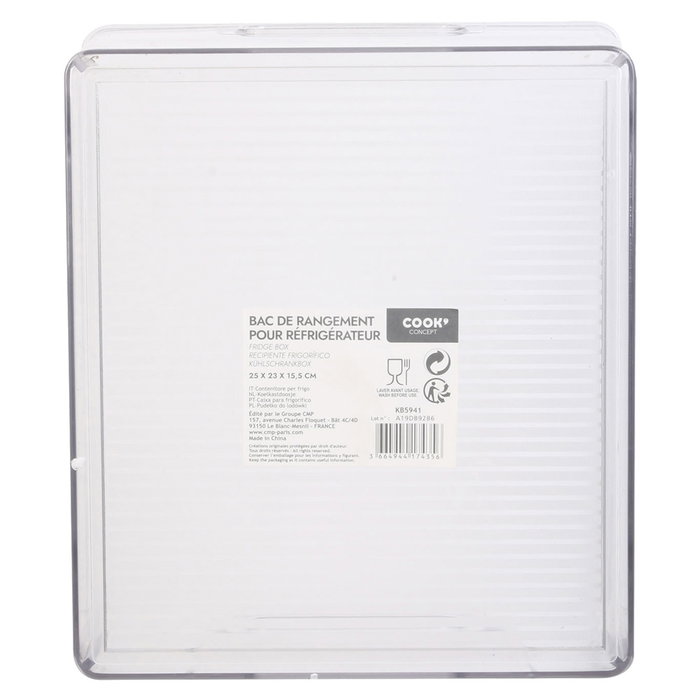 Bandeja de almacenamiento para nevera 25x23x15.5cm2