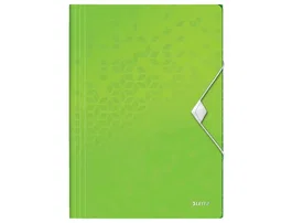 Leitz Carpeta WOW con 3 solapas de polipropileno verde DIN A4