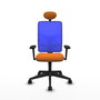 PIQUERAS Y CRESPO Silla de oficina Motilla Naranja y Azul