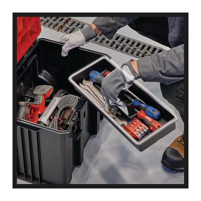 Einhell Systemkoffer E-Case M (negro/rojo) Einhell Systemkoffer E-Case M (negro/rojo)