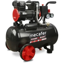 Mecafer Compresor Horizontal Silencioso 24 L 1,5 CV 175 L/min
