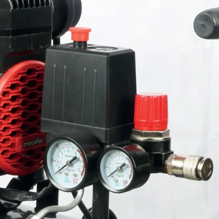 Mecafer Compresor Horizontal Silencioso 24 L 1,5 CV 175 L/min Mecafer Compresor Horizontal Silencioso 24 L 1,5 CV 175 L/min