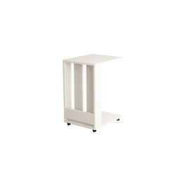 Hanah Home Mesa Auxiliar Edi - White Color Blanco, 37x60x45 cm