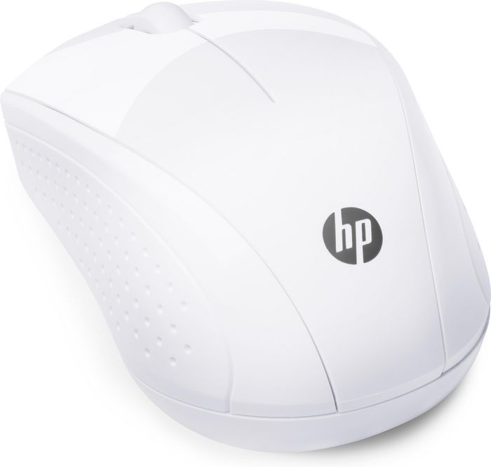 HP Ratón Inalámbrico 220 Blanco con Nano Receptor USB, Sensor Óptico 1600 DPI, Conexión 2.4GHz, 3 Botones, Batería AA, Compatible con Windows, macOS, ChromeOS