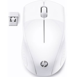 HP Ratón Inalámbrico Óptico Wireless 220 - Blanco, Conexión USB 2.4 GHz, 1600 DPI, Plug and Play, Compatible con Pavilion, Diseño Ergonómico