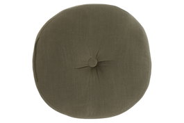 DKD Home Decor Cojín Redondo de Algodón Verde 35x35 cm