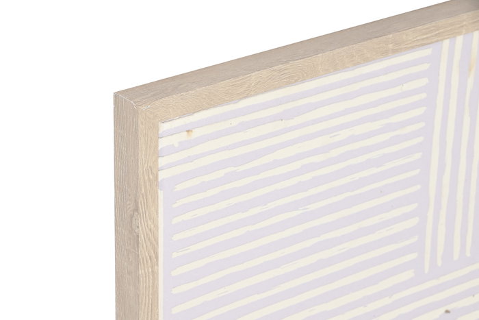DKD Home Decor Cuadro Lienzo Foam Abstracto 3D Blanco 60x60x2,5 cm (Pack de 4)