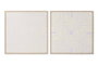 DKD Home Decor Cuadro Lienzo Foam Abstracto 3D Blanco 60x60x2,5 cm (Pack de 4)