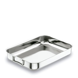 Lacor Rustidera Ligera de Acero Inoxidable, 50x36 cm, Altura 8.5 cm, para Cocina