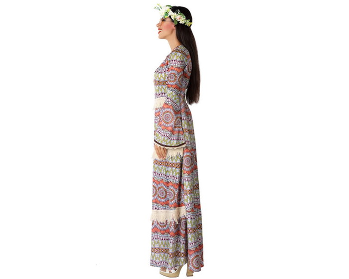 Disfraz Hippie Mujer Marrón Adulto XS-S