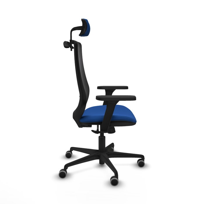 PIQUERAS Y CRESPO Silla de oficina Mardos con mecanismo Sincro, Azul y Negro
