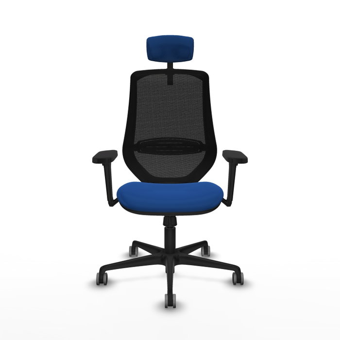 PIQUERAS Y CRESPO Silla de oficina Mardos con mecanismo Sincro, Azul y Negro