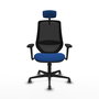 PIQUERAS Y CRESPO Silla de oficina Mardos con mecanismo Sincro, Azul y Negro