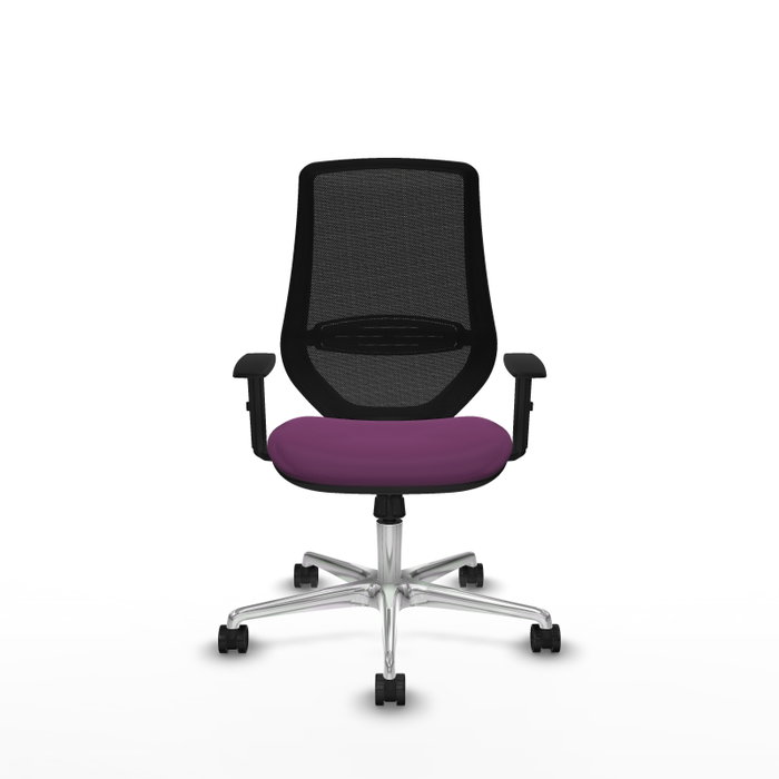 PIQUERAS Y CRESPO Silla de oficina Mardos con mecanismo Sincro, Morado y Negro
