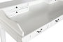 DKD Home Decor Formentera23 Escritorio Mediterraneo Blanco Roto 150 x 57 x 100 cm