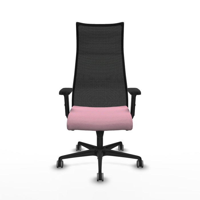 PIQUERAS Y CRESPO Sillón Albacete con mecanismo Sincro, Tela Rosa y Malla Negra PIQUERAS Y CRESPO Sillón Albacete con mecanismo Sincro, Tela Rosa y Malla Negra