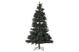 DKD Home Decor Árbol de Navidad LED Verde 240 cm con 1865 Ramas y Luces Cálidas Multicolor