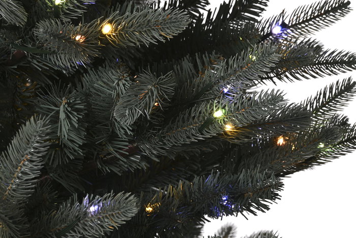 DKD Home Decor Árbol de Navidad LED Verde 240 cm con 1865 Ramas y Luces Cálidas Multicolor