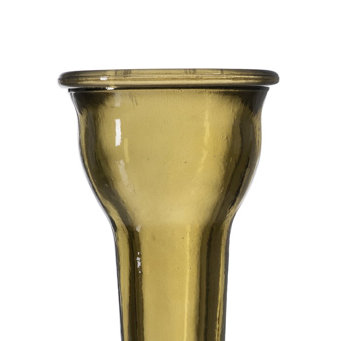 Jarrón Verde Vidrio Reciclado We Care 7,20 X 7,20 X 31 cm (Set de 2)