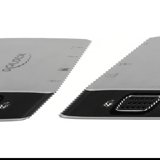 DeLOCK 87735 Docking Station USB-C con HDMI 4K, VGA, 2x USB 3.1, Lector SD, LAN, Carga PD 3.0 - Plug and Play para Windows, Mac, Linux