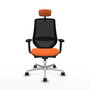 PIQUERAS Y CRESPO Silla de oficina Mardos con mecanismo Sincro/Traslack Naranja y Negro