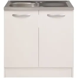 Parisot Mueble Bajo Fregadero Spring SPRING239754 2 Puertas Blanco L80 x P57,6 x H84,2 cm