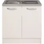 Parisot Mueble Bajo Fregadero Spring SPRING239754 2 Puertas Blanco L80 x P57,6 x H84,2 cm