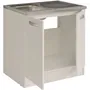 Parisot Mueble Bajo Fregadero Spring SPRING239754 2 Puertas Blanco L80 x P57,6 x H84,2 cm