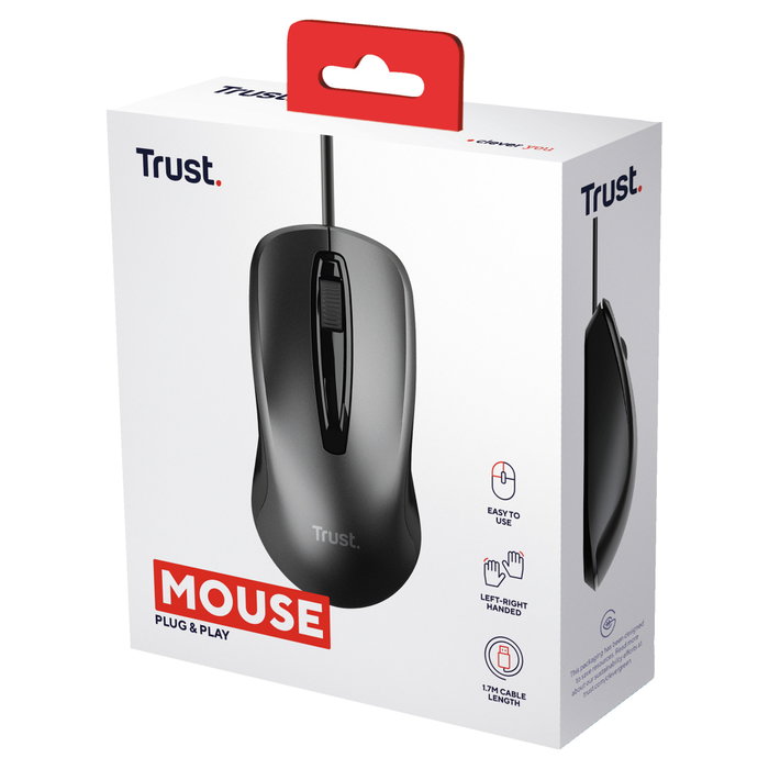Trust Ratón Óptico Basics Negro 1200 DPI