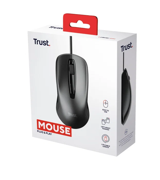 Trust Ratón Óptico Ambidextro 1200 DPI Negro Trust Ratón Óptico Ambidextro 1200 DPI Negro