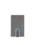 Piquadro Blue Square Tarjetero de cuero Gris